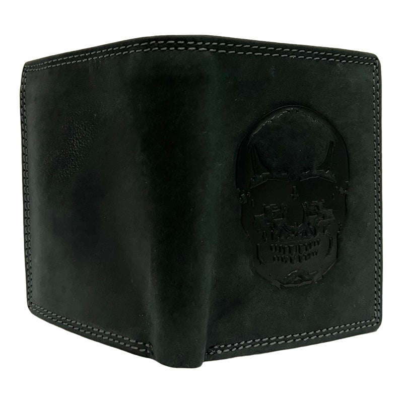 Premium-Leder-Geldbörse mit Skull-Motiv – Dein Statement-Accessoire (Hoch)