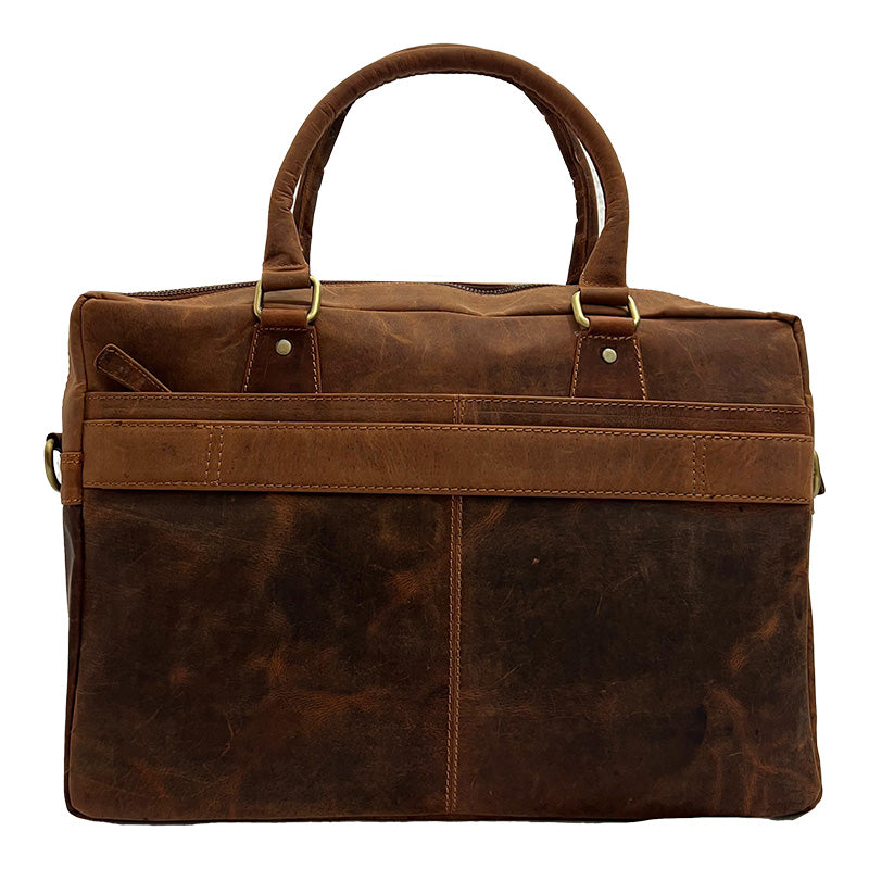 Vintage Leather Laptop Bag – Elegant, Durable & Functional