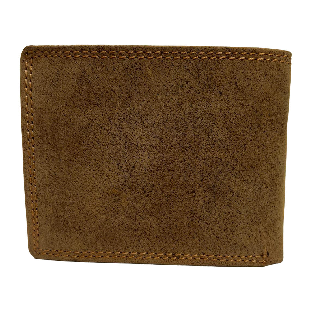 Elegante Hunter-Leder-Geldbörse mit Lucky 7 Design (Quer)