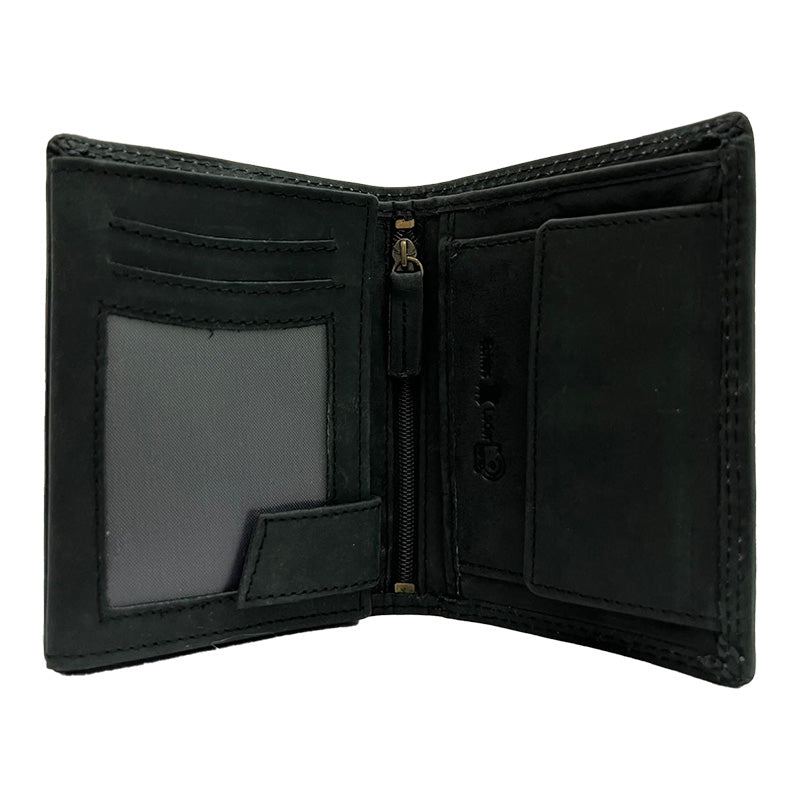 Premium-Leder-Geldbörse mit Skull-Motiv – Dein Statement-Accessoire (Hoch)