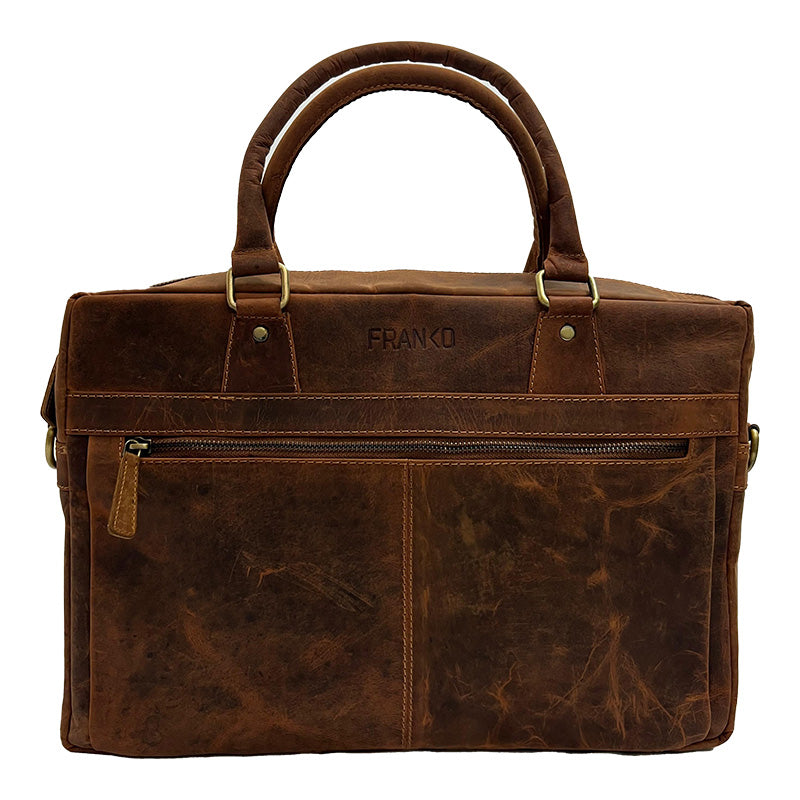 Vintage Leather Laptop Bag – Elegant, Durable & Functional
