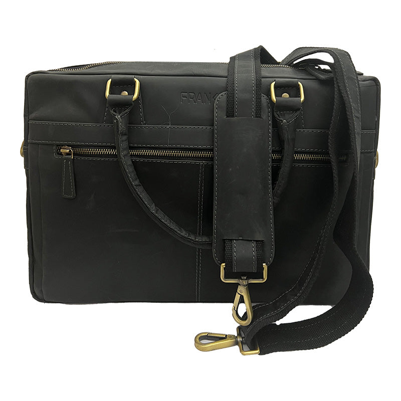 Vintage Leather Laptop Bag – Elegant, Durable & Functional