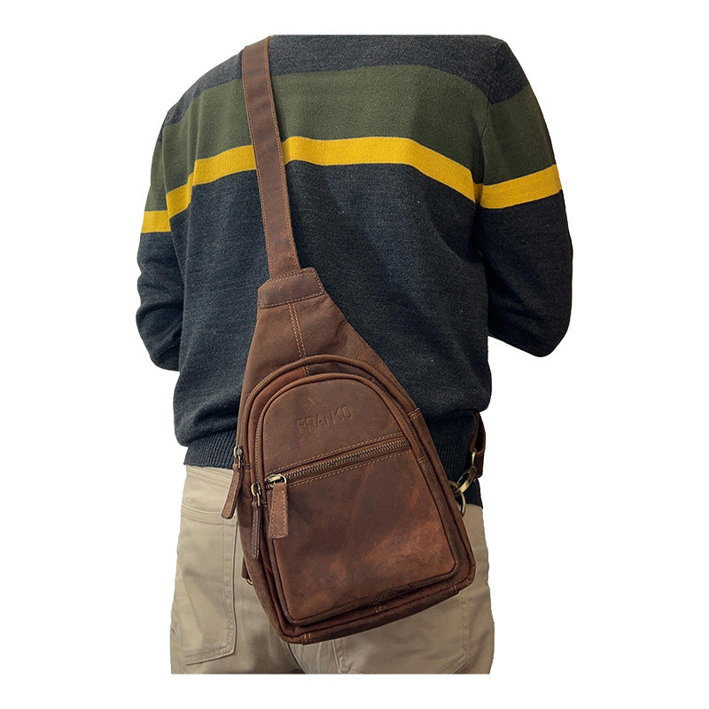 Vintage-Leder-Sling-Bag – Stilvoll, Praktisch & Langlebig
